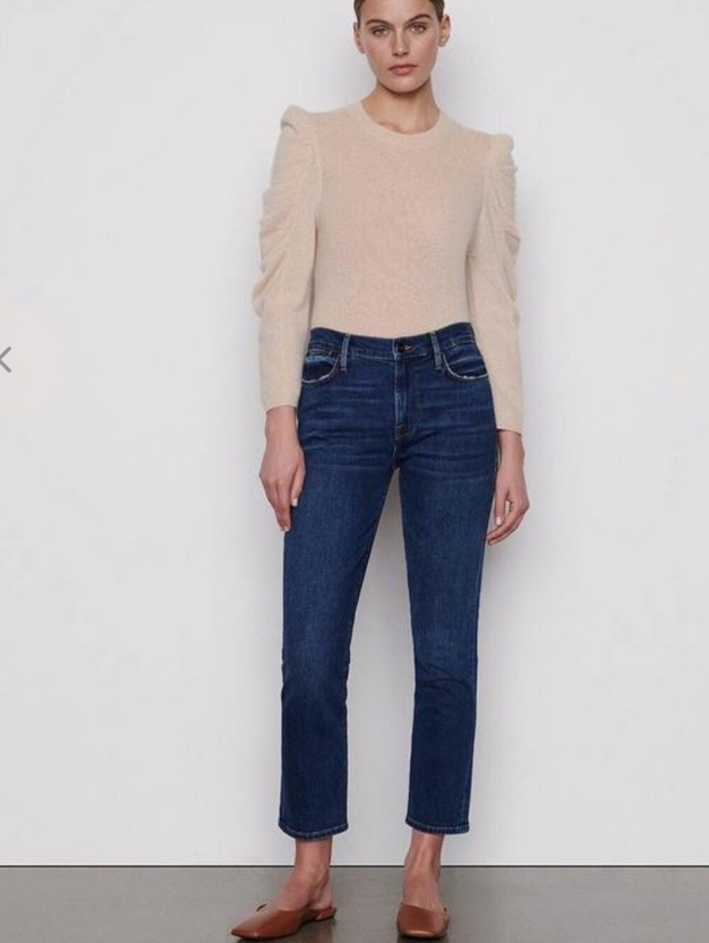 Frame Denim Dark Blue Cropped Straight Jeans Size 30